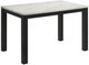 Crown Mark Resia Marble Top Dining Table with Black Base-0
