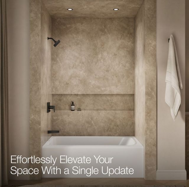 KOHLER® Honesty® Rite-Temp® Matte Black Bath and Shower Trim Kit with Push-Button Diverter-4