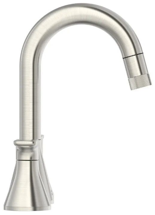 American Standard Aspirations Brushed Nickel 8" Widespread 2-Handle Pull-Down Bathroom Faucet with Drain-4