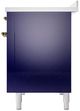 Ilve® Nostalgie II Noblesse 48'' Midnight Blue Pro Style Induction Range with Brass Trim-3