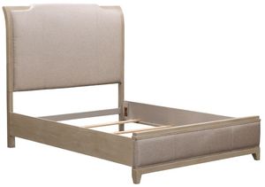 Liberty Furniture Belmar Silver Champagne/Washed Taupe Queen Upholstered Bed
