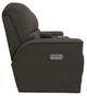 La-Z-Boy® Cade Smoke Power Reclining Loveseat with Console and Headrest-3