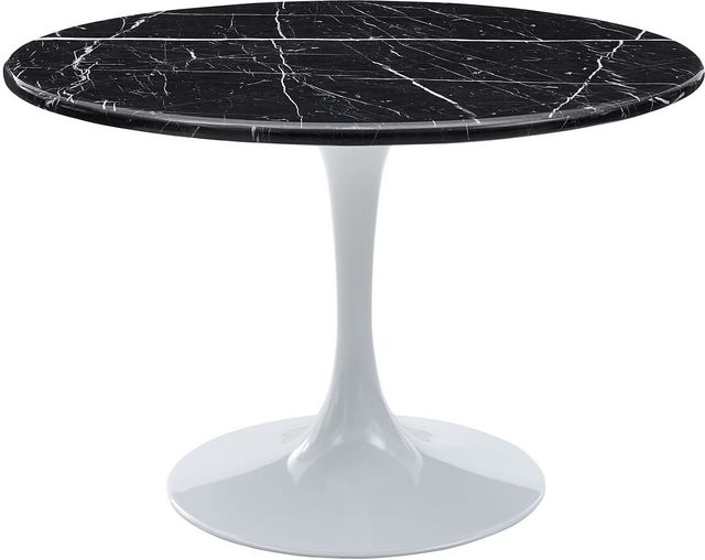 Steve Silver Co. Colfax 5-Piece White Base/Black Marble Top Dining Set-1