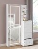 Elements International Vancouver White Floor Mirror with Storage-1