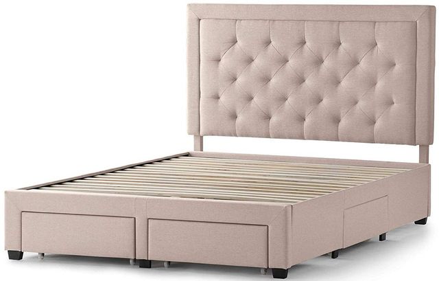 Malouf® Watson Oat Full Platform Bed Base-3