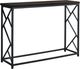 Monarch Specialties Inc. Espresso 44"L Black Metal Hall Console Table-0