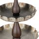 A & B Home Brown/Gray Round Three-Tiered Serving Tray-2