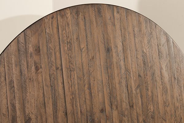 HH2 Home Forest Hill Distressed Walnut Dining Table with Brown Base-3