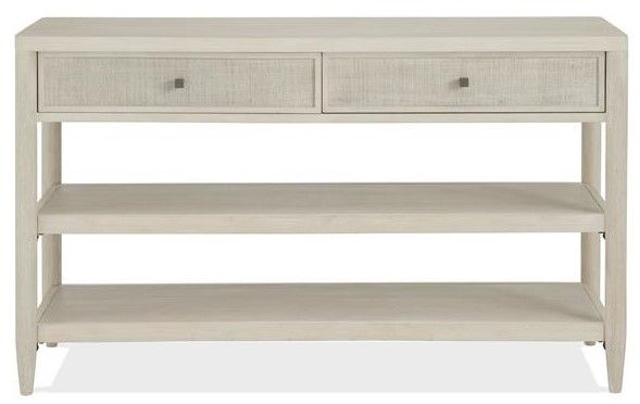 Riverside Furniture Maren White Sand Sofa Table-1