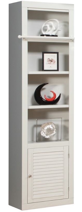 Parker House® Boca 6-Piece Cottage White Library Wall with Corner Bookcase Set-2