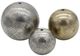 A & B Home 3-Piece Gray/Gold Textured Decor Balls Set-0