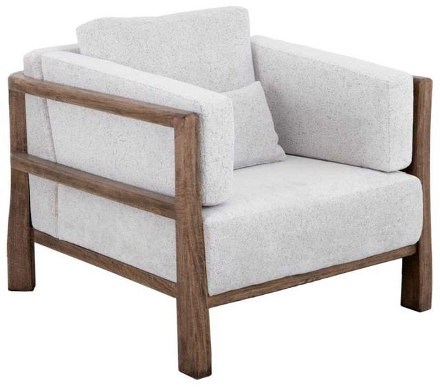 International Furniture Direct Roots Stained Brown/White Accent Chair-0