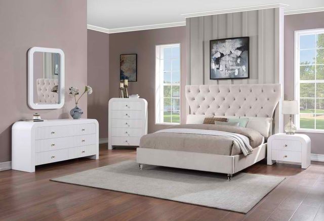 Meridian Furniture Artisto White Mirror-3