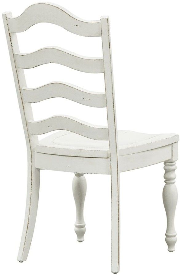 Liberty Furniture Magnolia Manor Antique White Ladder Back Side Chair-3