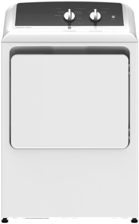 GE® 6.2 Cu. Ft. White Front Load Electric Dryer