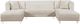 Meridian Furniture Moda 3-Piece Cream Upholstered U-Shape Double Chaise Sectional-1