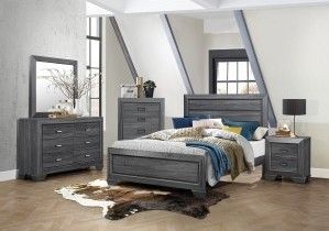 Mazin Furniture Beechnut Gray Eastern King Bed-3