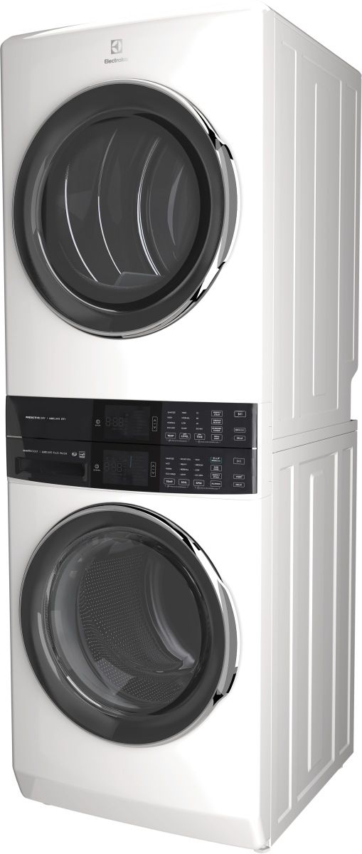 Electrolux 600 Series 4.5 Cu. Ft. Washer, 8.0 Cu. Ft. Electric Dryer White Stack Laundry-1