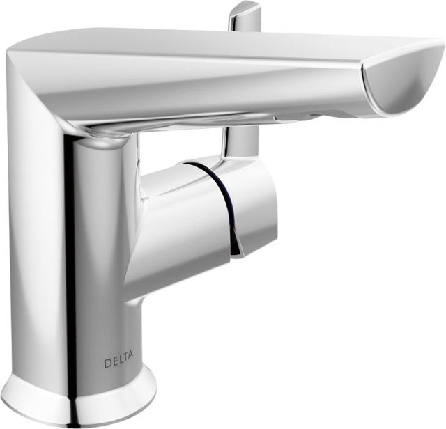 Delta Galeon® Lumicoat® Chrome 6" Single Handle Bathroom Faucet with Drain-0