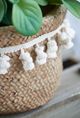 A & B Home 2-Piece Natural Woven Basket Planters with Mini Tassels-4
