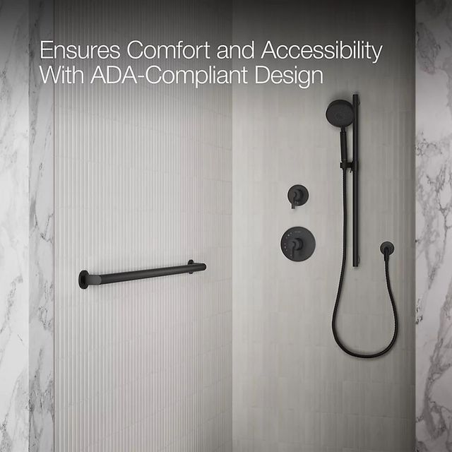 KOHLER® Components™ Matte Black 36" Grab Bar-3