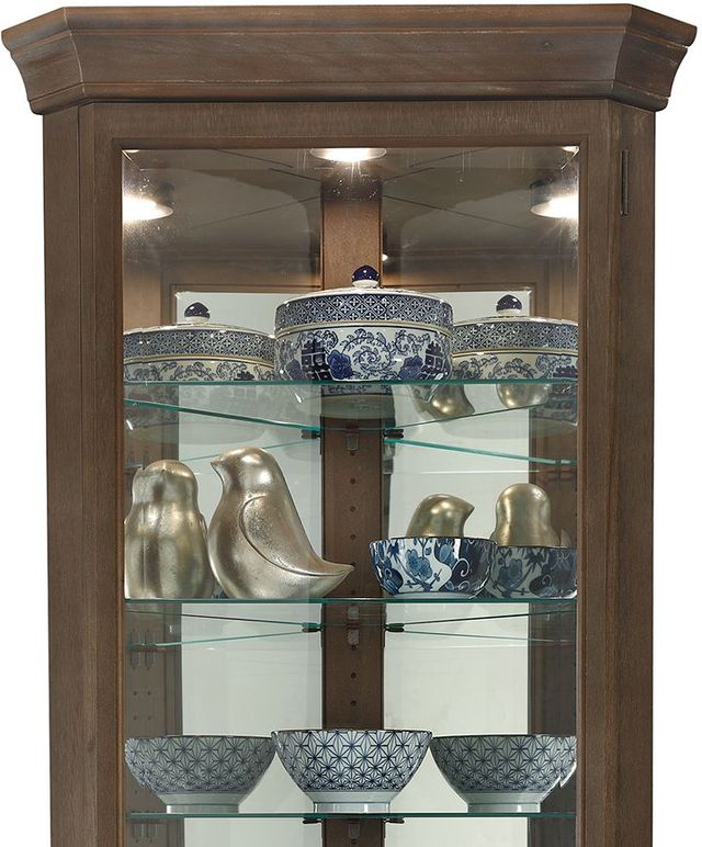 Howard Miller® Delia Aged Auburn Curio Cabinet-1