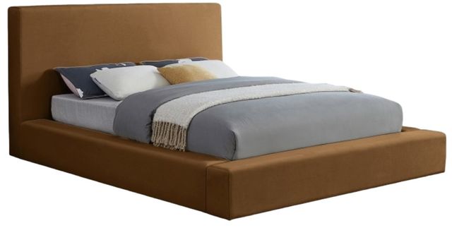 Meridian Furniture Dorian Saddle King Upholstered Panel Bed-0