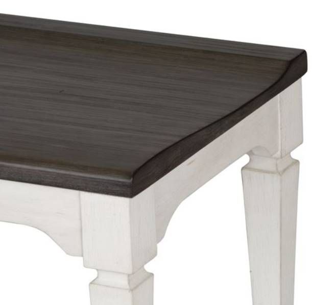 Liberty Furniture Allyson Park Charcoal/Wirebrushed White Bench-1