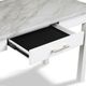 New Classic® Home Furnishings Celeste White Desk with Gray Mable Top-1
