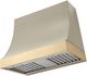 AGA Marquee 36" Fawn Wall Mounted Range Hood with Polished Brass Trim-0