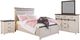 Jofran Inc. Madison County 4-Piece Vintage White King Panel Bedroom Set-0