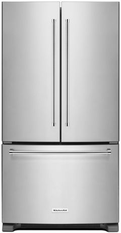 KitchenAid® 20.0 Cu. Ft. Counter Depth French Door Refrigerator-Stainless Steel