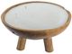 A & B Home Raffa Brown/White Teak Soy Wax Candle-1