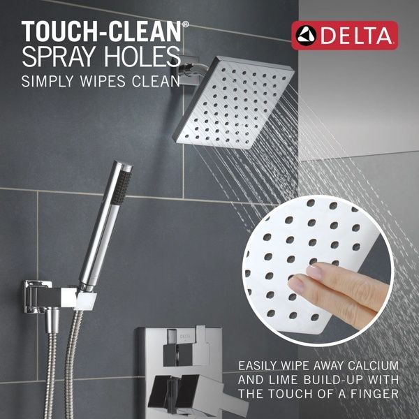 Delta Modern 14S Chrome Shower Trim with Fixed Head and Hand Shower-1