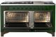 Ilve® Majestic III 60" Emerald Green Pro Style Dual Fuel Liquid Propane Range with Triple Glass Door and Burnished Trim-4