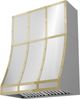 Zephyr Forte 36" x 18" Polished Gold Duct Cover Banding Kit-2