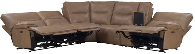 Parker House® Gladiator 6-Piece Genova Mocha Power Reclining L-Shape Sectional-1