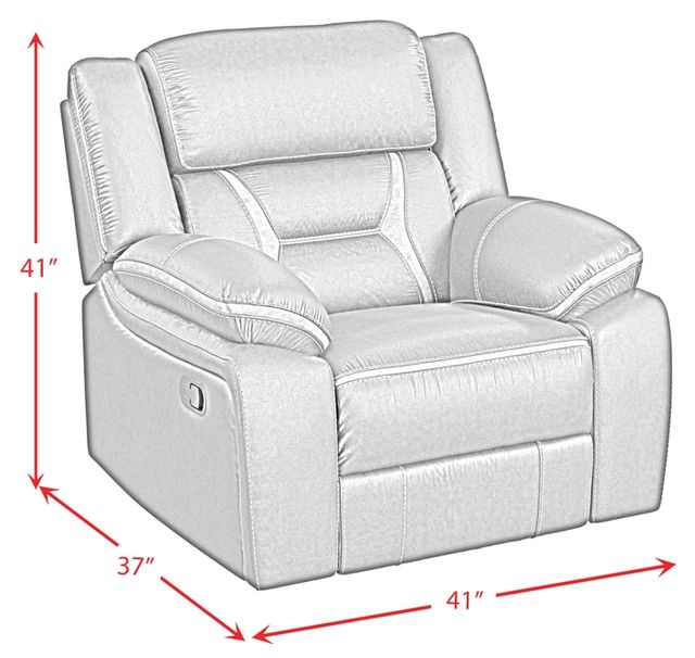 Elements International Engage Corral Gray Motion Manual Recliner-2