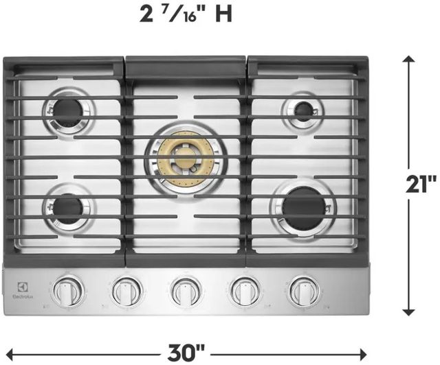 Electrolux 30" Stainless Steel Natural Gas Cooktop with Griddle-1