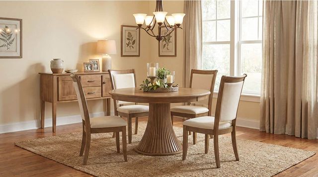 Archbold Furniture Customizable Fluted Pedestal Table-2