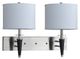 Cal® Lighting & Accessories Brushed Steel Wall Lamp-0