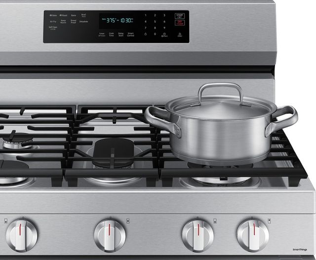 Samsung 30" Fingerprint Resistant Stainless Steel Smart Freestanding Gas Range-8