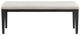 Elements International Versailles Contemporary Black/White Dining Bench-1