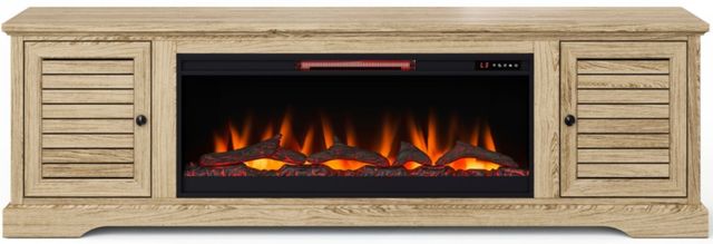 Legends Home Topanga Alabaster Super Fireplace Console-1