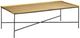 Currey & Company Boyles Antique Brass Cocktail Table with Black Iron Framework -0
