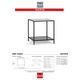 Korson Furniture Marini Glass Top End Table with Black Metal Base -2
