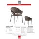 Korson Furniture Cerea Earth Gray/Black Powder Side Chair-2