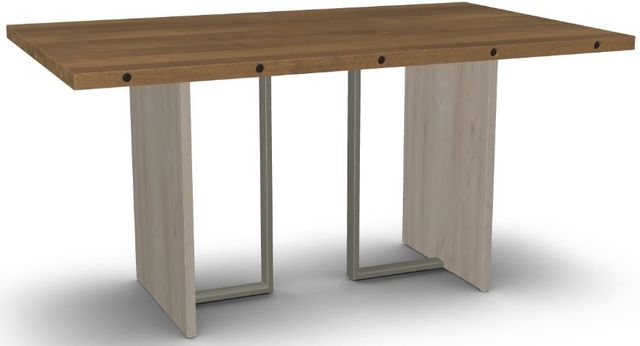 Amisco Customizable Zoel 60" Solid Birch Dining Table with Decorative Bolts -3