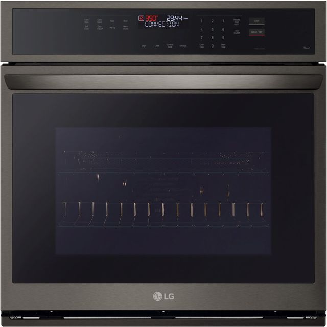 LG 30" PrintProof® Black Stainless Steel Single Electric Wall Oven-0