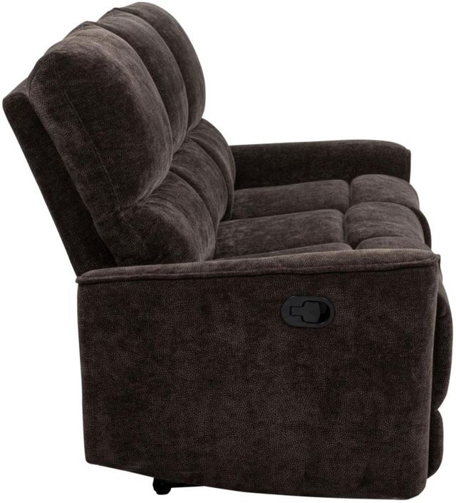 Coaster® Navarro Dark Brown Chenille Manual Upholstered Reclining Sofa-3